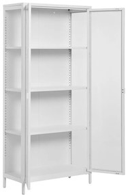 Biela kovová vitrína 80x175 cm Brisbane – House Nordic