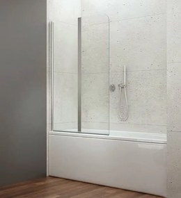 Aqualine Aqualine, WILA vaňová zástena 900x1400 mm, skladacie, chrom, číre sklo, AQ5742