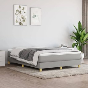 Boxspring posteľ s matracom bledosivá 140x200 cm látka 3144175
