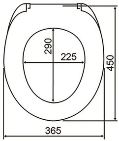 WENKO 23536100-WC WC sedadlo RELIEF 36,5 x 45 cm pestrofarebné/strieborné