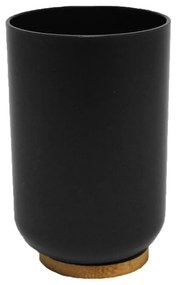 Čierny plastový téglik na zubné kefky Smart – douceur d'intérieur