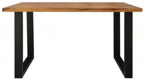 Jedálenský stôl s kovovými nohami 120x90 cm z masívu palisander TP-120