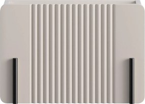 Závesný nočný stolík Malmi 45 cm so zásuvkou - kašmír / čierna