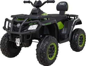 Ramiz Štvorkolka XT-Speed pre deti zelená + pohon 4x4 + EVA kolesá + pomalý štart + MP3 rádio + LED