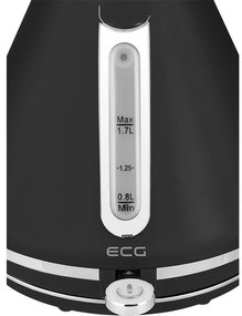 ECG RK 1708 Tradizione Nero rýchlovarná kanvica, čierna