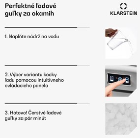 Klarstein Metropolitan, výrobník ľadu, 12 kg/24 h, digitálny displej