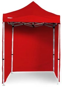 Nožnicový Party stan 2x2m ALU Standard 4ks plné bočnice Farba: Červená