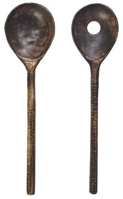 MADAM STOLTZ Salátový příbor Dark Mango Wood