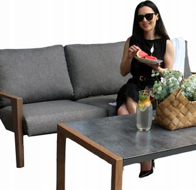 CH Súprava hliníkového nábytku Astana - šedá