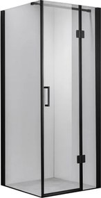 BPS-koupelny Štvorcový sprchovací kút ZES KZ1390B BL 90x90 čierna/transparent - bez vaničky