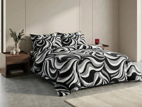 AKCIA Mikroplyšové obliečky ILLUSIONS čierno-sivé II.akosť Rozmer obliečky: 70 x 90 cm | 140 x 200 cm