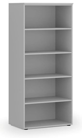 Kancelársky regál PRIMO GRAY, 800 x 500 x 1781 mm, sivá