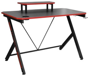 IDEA nábytok Herný stôl LAS VEGAS čierna/červená