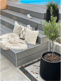 Kvetináč VEKRA, sklolaminát, výška 50 cm, čierna