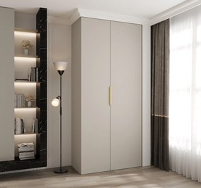 Šatníková skriňa 110 cm Carmela 40-4 (kašmír + zlatá). Akcia -20%. Vlastná spoľahlivá doprava až k Vám domov. 1126640