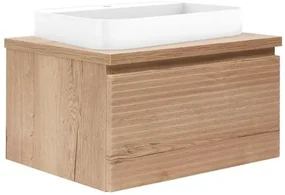 Kúpeľňová skrinka s umývadlom a krycou doskou Naturel Savona 98x43x44,8 cm dub halifax mat SAVONA100DHDU