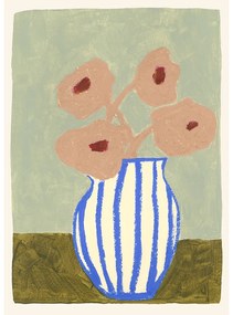 The Poster Club Plagát Pink Flowers by Carla Llanos 30x40 cm