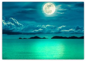 Sklenený obraz - Spln nad hladinou (70x50 cm)