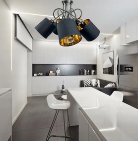 LOFT LED STROPNÁ ZÁVESNÁ LAMPA 5X ZLATÉ TIENIDLO