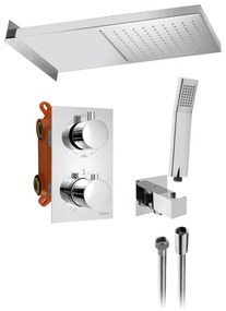 Sapho Sapho, KIMURA podomietkový sprchový set s termostatickou batériou, box, 3 výstupy, chróm, KU383-21