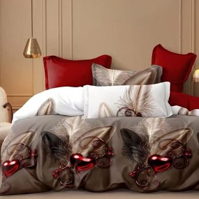 Krepové obliečky Homa CEREA CAPPUCCINO 3-dielna sada 140x200 cm