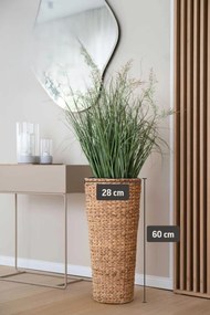 Kvetináč CLASSIC ROUND, vodný hyacint, výška 60 cm, natur