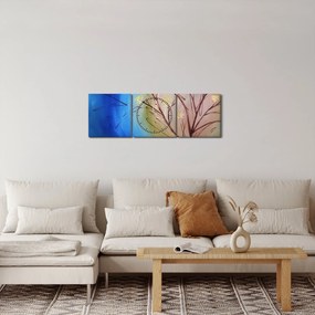 Obraz - Strom zakrývajúci slnko (s hodinami) (90x30 cm)