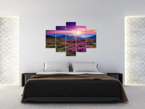 Obraz - Horská rozkvitnutá krajina (150x105 cm)
