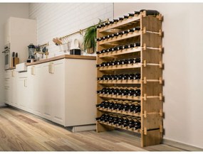 G21 Bambusový stojan na víno, 72 fliaš