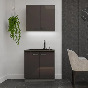 Kuchynská linka Grey 80 cm bez pracovnej dosky