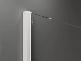 Mexen Velar, sprchový kút s posuvnými dverami 130(dvere) x 85(stena) cm, 8mm číre sklo, biela, 871-130-085-01-20