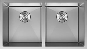 Mexen Binox, 2-komorový nerezový drez 800 x 450 mm, brúsená oceľ, 6421802000-01