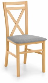 Jedálenská stolička Dariusz - dub medový / sivá