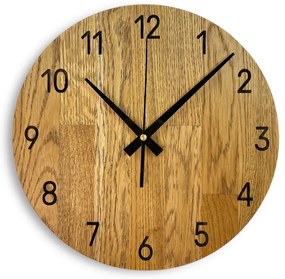 Minimalistické dubové nástenné hodiny, tichý quartzový pohon, moderná dekorácia I SENTOP MAS002-akcia20