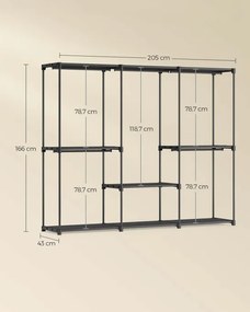 Otvorená šatníková skriňa RYG035B01