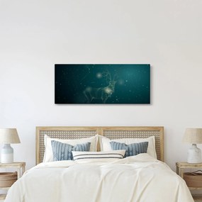 Obraz - Magický jeleň v noci (120x50 cm)