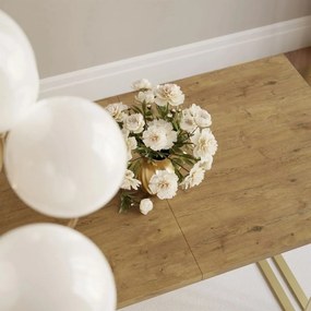 ROZKLADACÍ JEDÁLENSKÝ STÔL BENITO DUB LANCELOT + ZLATÝ