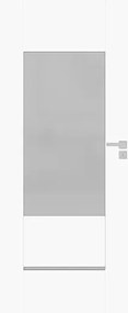 Bezfalcové Interiérové dvere Naturel AURA pravé 80 cm biela mat matná AURA3BM80PB