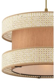 Závesné svietidlo HALO na lanku 1xE27/60W/230V béžové/krémové