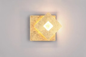 LED nástenné svietidlo v zlatej farbe Leano – Trio