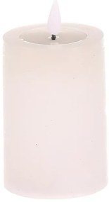 Sviečka s LED osvetlením a časovačom, biela, parafín, 13 cm