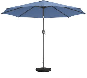 Outsunny slnečník Ø 295 cm (2,95 m), UPF 30+, kľuka a náklon — balkón/pláž/záhrada | Aosom
