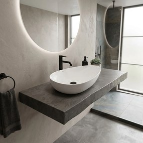 Rea Greta 65, umývadlo na dosku 66x40 cm, biela, REA-U8537