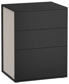 Noční stolek Inner černý/cappuccino