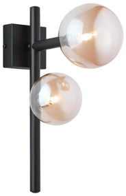 Jupiter 1906 - Nástenné svietidlo NEPTUN 2xG9/14W/230V čierna/dymová béžová