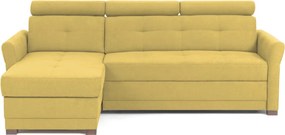 Rohová sedacia súprava Harris, žltá kari látka,ľavý roh