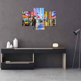 Obraz - Mesto v neónovej žiare (90x60 cm)