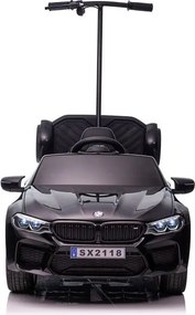 LEAN CARS Elektrické autíčko BMW M5 s rodičovskou platformou čierne lakované