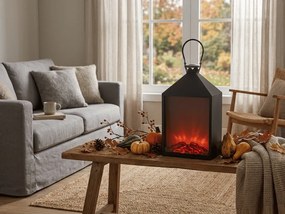 LED dekorácia lucerna COZY WARM 55x30 cm, čierna
