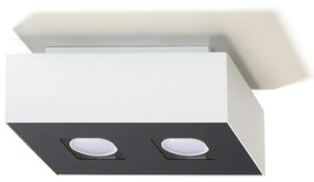 Stropné svietidlo Mono 2, 1x biele/čierne kovové tienidlo